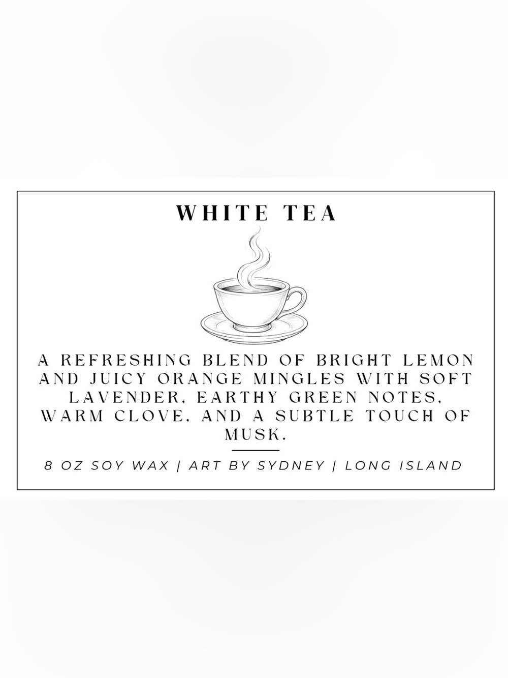 🤍 WHITE TEA | 8 OZ SOY WAX CANDLE